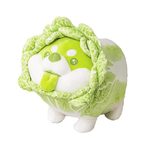 Peluche Végétale Et Chien Japonais 22-55cm, Jouets Créatifs En Forme De Chou Chinois, Oreiller Shiba Inu En Peluche, Coussin De Canapé, Cadeaux Pour Bébé