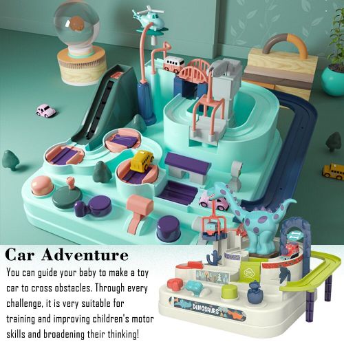Piste De Train Jouet Voiture Montessori Pour Garçons Et Filles, Cadeaux De Noël, Aventure Interactive