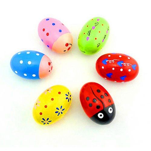 Oeufs À Percussion En Bois, 6 Pièces, Maracas, Secoueurs D'¿Ufs, Jouets Pour Bébé, Fabricant De Bruit, Jouets Pour Tout-Petits