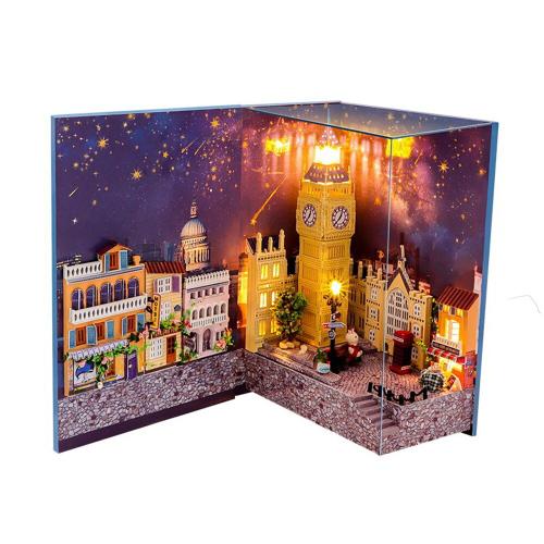 Mini Cabine Stéréo Avec Lumières Led, Modèle De Meuble, Bibliothèque, Cadeau Pour Enfant