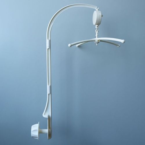 Cloche De Lit De Bébé Blanc, Support De Berceau Mobile, Boîte À Musique, Cloche De Nouveau-Né, Jouet De Berceau, Le Support Peut Tourner À 360 Degrés