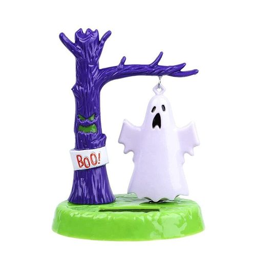 Mini Poupée Solaire En Forme De Fantôme Blanc Pour Enfants, Jouet, Nouveauté, Statue De Danseuse, Secouant La Tête, Décoration De Voiture, Maison, Halloween