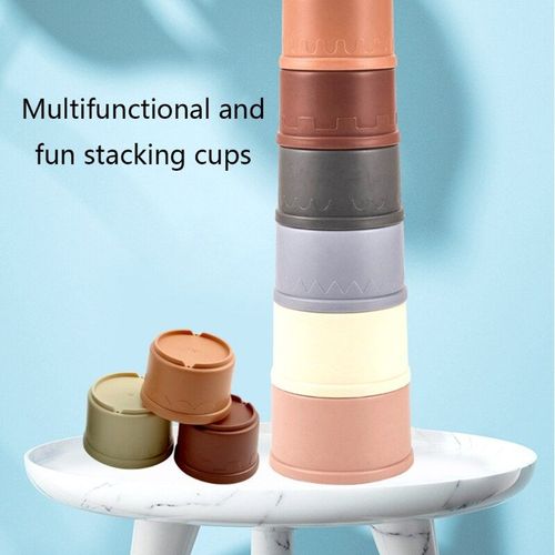 Ensemble De Gobelets Empilés De Salle De Bain Pour Enfants, Jouets À Empiler, Jeux D'eau Et De Plage, Baignoire Amusante Pour Bébé, Meilleurs Jouets Pour Tout-Petits D08c