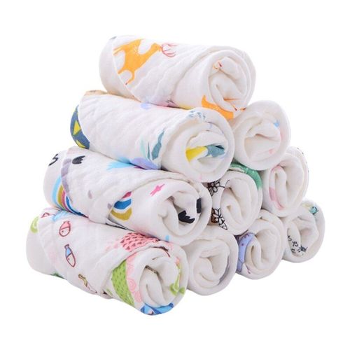 Bavoirs En Mousseline De Gaze Absorbants Pour Bébé, 6 Pièces/Ensemble, Serviette De Salive, Mouchoir, Écharpe Pour Tout-Petit, Bain De Visage Et De Mains