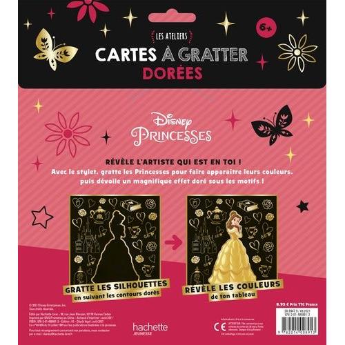 Cartes À Gratter Dorées Disney Princesses (Vaiana) - Les Ateliers -  Contient 7 Cartes, 7 Coloriages, 1 Stylet