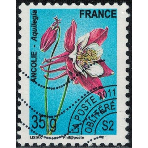 France 2011 Oblitéré Used Ancolie Aquilegia 35 G Préoblitéré Y&t 260 Su