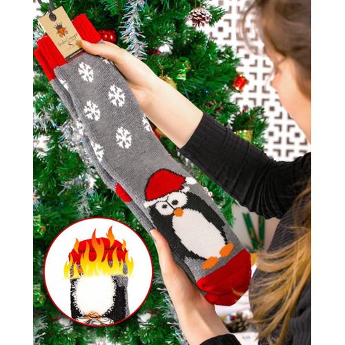 Chaussette Pour Femme 100% Acrylique Motif: Pingouin 39/42