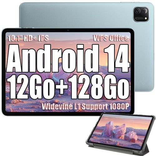 Oscal Pad 70 WiFi Tablette Tactile 10.1" HD+ IPS Android 14 2.4G+5G WiFi 6, RAM 8 Go ROM 128 Go/SD 1 To 8MP+13MP 6580mAh - Bleu