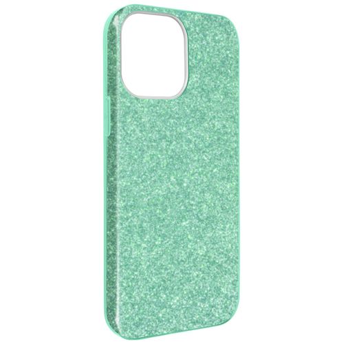 Coque Iphone 13 Pro Max Paillette Amovible Silicone Semi-Rigide Vert