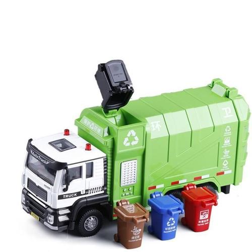 Dessin animé éducatif pour enfants de 4 voitures - un camion-poubelle 