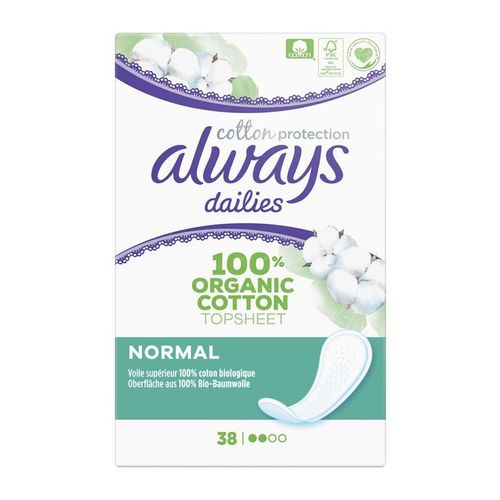 Lot De 3 - Always Dailies Protèges-Slips Voile Normal Au Coton Bio 38 Protège-Slips 