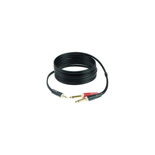 Câble mini-Jack mâle TRS / 2x Jack 6.35 mâles TS, 1m