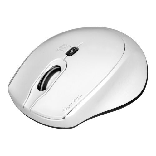 PORT Connect SILENT - Souris - optique - sans fil - 2.4 GHz - récepteurs sans fil USB / USB-C - blanc