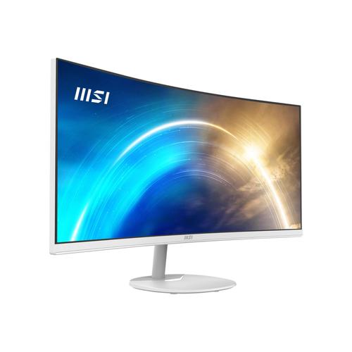 MSI PRO MP341CQW - Écran LED - incurvé - 34" - 3440 x 1440 UWQHD @ 100 Hz - VA - 300 cd/m² - 3000:1 - 4 ms - 2xHDMI, DisplayPort - haut-parleurs - blanc