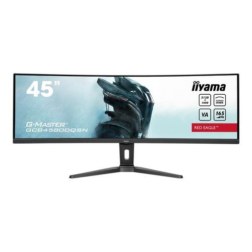 iiyama G-MASTER Red Eagle GCB4580DQSN-B1 - Écran LED - jeux - incurvé - 45" (44.5" visualisable) - 5120 x 1440 Dual Quad HD @ 165 Hz - VA - 450 cd/m² - 3000:1 - HDR400 - 0.8 ms - 2xHDMI...