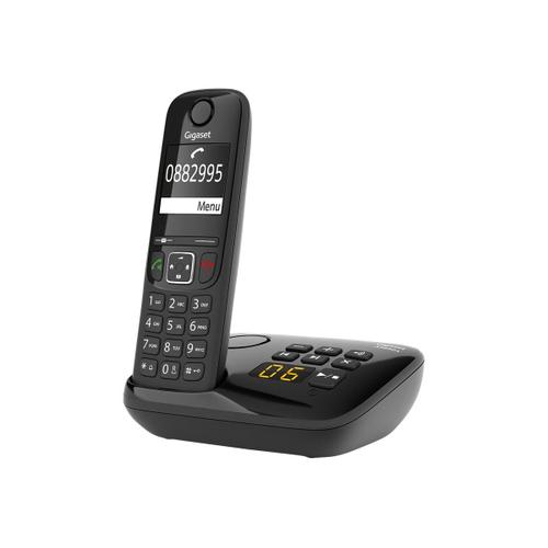 Gigaset AS690A - Téléphone sans fil - système de répondeur avec ID d'appelant - ECO DECT\GAP - noir