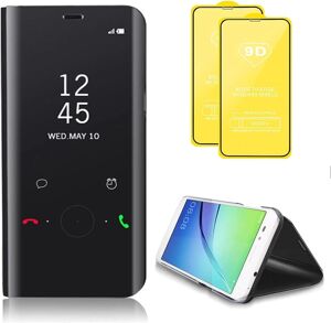 Coque Huawei Mate 20 Lite Flip Miroir - Protection 360° Avec Verre Trempé | Housse Rabat, Stand, Miroir Intégré
