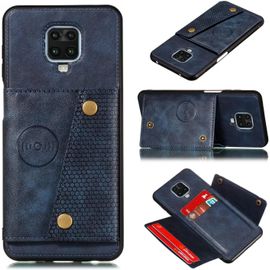 Compatible Avec Coque Xiaomi Redmi Note 9s, Etui En Cuir De Téléphone Avec Emplacement De Cartes Coque+Film De Protection D?Écran Téléphone Portable Stand Housse-Bleu