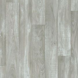 Sol Vinyle First - Imitation parquet gris clair - Effet argenté decoweb.com - 4 x 3m