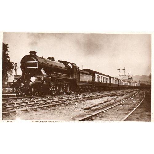 Carte Postale Ancienne N°1160 The  Sr Dover Boat Train - Hauled By "Sir Cawain " A King Arthur  Type Locomotive