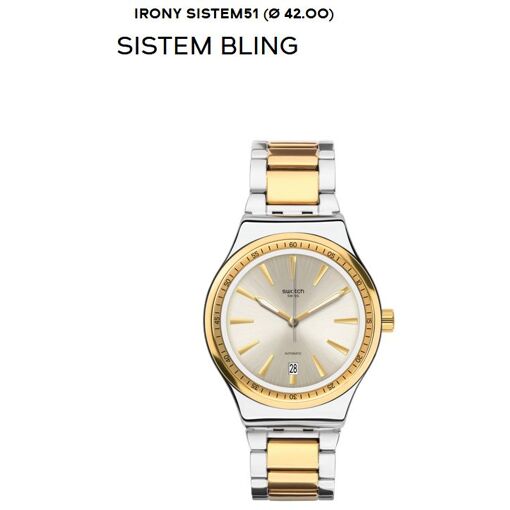 Montre Swatch métal Sistem Bling YIS429G | Rakuten