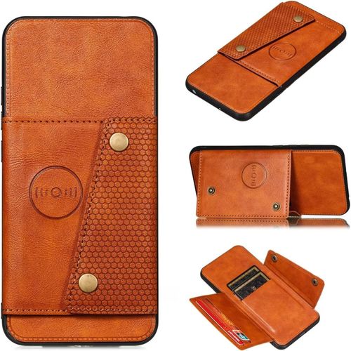 Compatible Avec Coque Samsung Galaxy A03 Core, Etui En Cuir De Téléphone Avec Emplacement De Cartes Coque+Film De Protection D?Écran Téléphone Portable Stand Housse-Marron