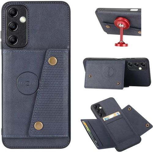 Compatible Avec Coque Samsung Galaxy A05s 4g, Etui En Cuir De Téléphone Avec Emplacement De Cartes Coque+Film De Protection D?Écran Téléphone Portable Stand Housse-Bleu