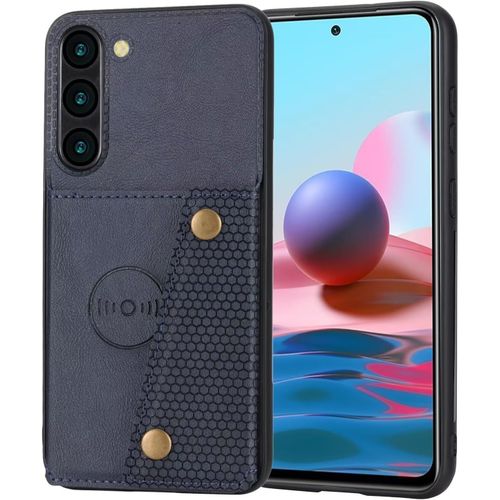 Compatible Avec Coque Samsung Galaxy S23, Etui En Cuir De Téléphone Avec Emplacement De Cartes Coque+Film De Protection D?Écran Téléphone Portable Stand Housse-Bleu