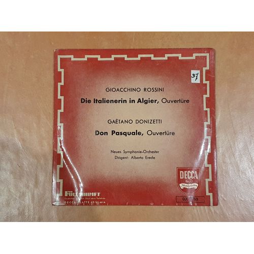 Gioacchino Rossini - Die Italienerin In Algier, Ouvertüre - Gaëtano Donizetti, Don Pasquale, Ouvertüre - Neues Symphonie-Orchester Dirigent Alberto Erede