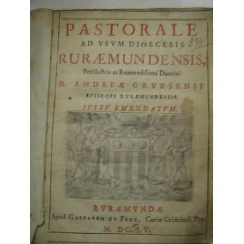 Pastorale Ad Usum Dioecesis Ruraemundensis,Perillustris Ac Reuerendisimi Domini