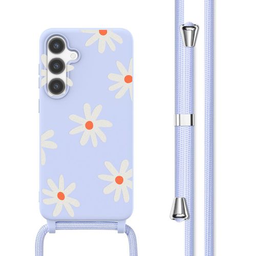 Imoshion Coque Design En Silicone Avec Cordon Samsung Galaxy S24 Lila Flower Distance