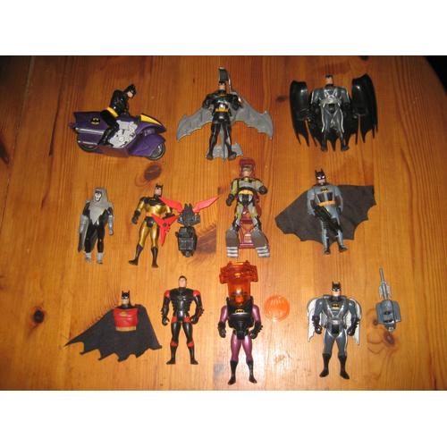  Lot 10 Figurines Batman Animated Serie Années 90 Avec Accessoires