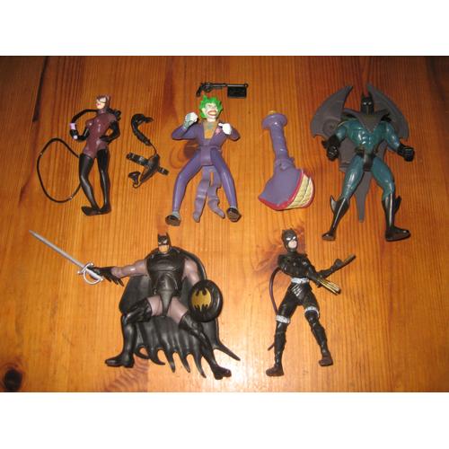  Lot 5 Figurines Legend Of Batman Avec Accessoires 1994/1997