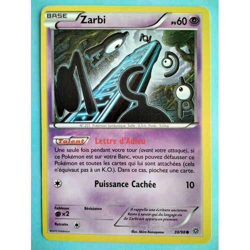 Carte Pokémon N° 201 Zarbi