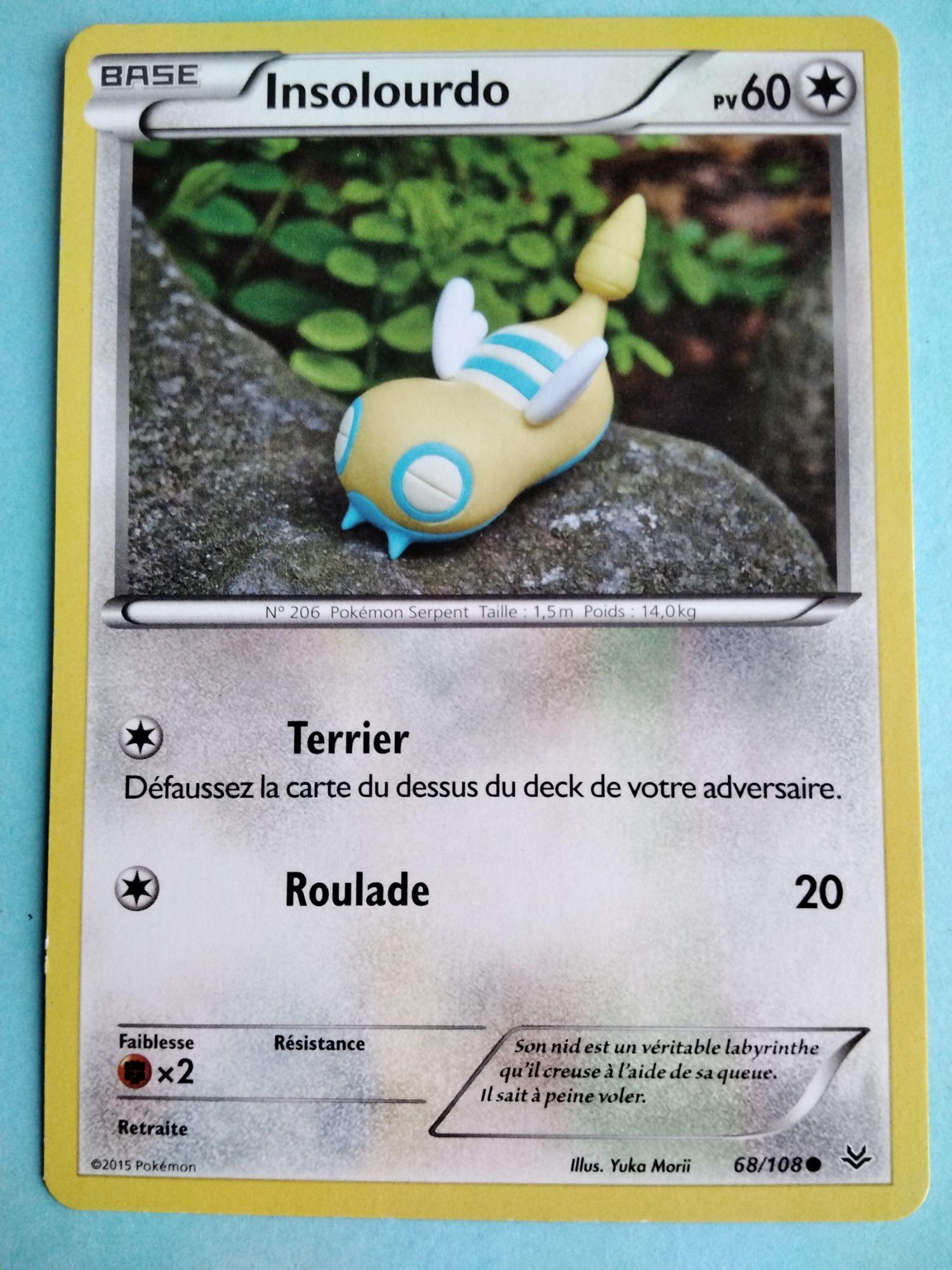 Carte Pokémon n° 206 Insolourdo - Cartes de jeux