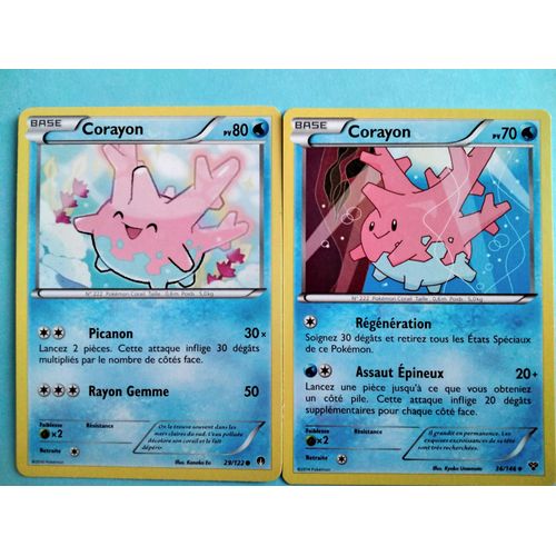 Cartes Pokémon  N° 222 Corayon
