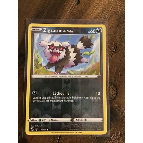 Zigzaton De Galar Reverse 159/264 Série Épée Et Bouclier Poing De Fusion 