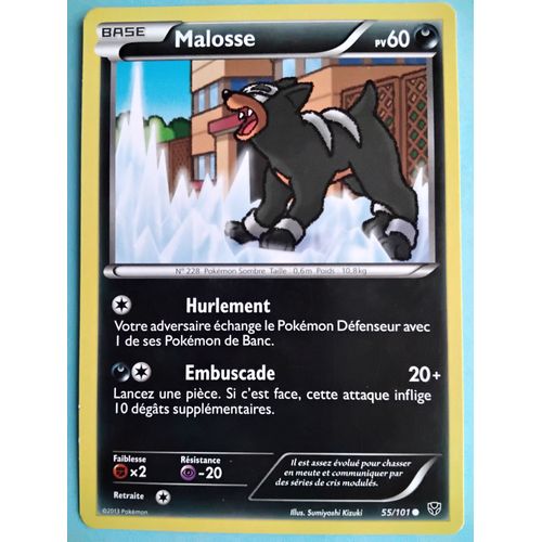 Carte Pokémon N° 228 Malosse