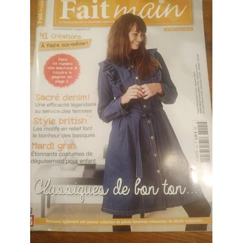 Fait Main Magazine Couture Créative 2019 N 445 Créations Patrons Classique