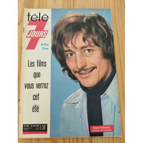 Télé 7 Jours Robert Etcheverry Tony Curtis Jean Richard Jacqueline Alexandre Marie Laforêt ...