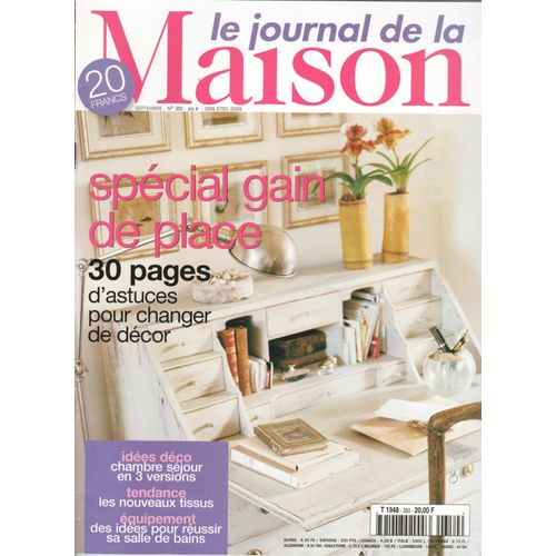 Le Journal De La Maison N° 350 Septembre 2001