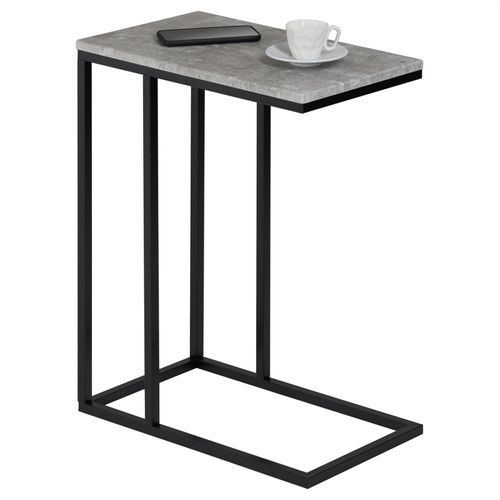 Bout De Canapé Debora Table D'appoint Table À Café Table Basse De Salon Cadre En Métal Noir Et Plateau En Mdf Décor Béton