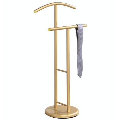 Valet De Chambre Laurenz Valet De Nuit Porte Vêtements Support Vestes En Métal Laqué Doré
