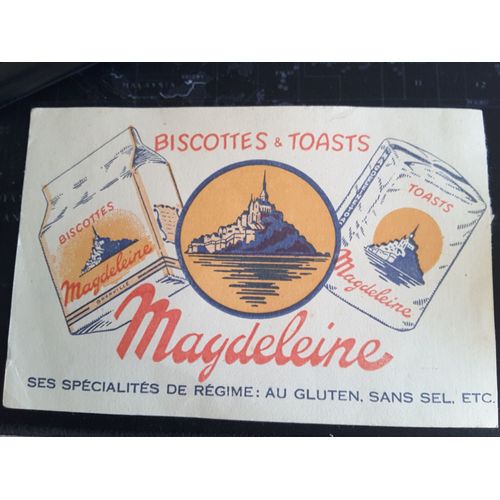 Buvard Biscottes Et Toasts Magdeleine