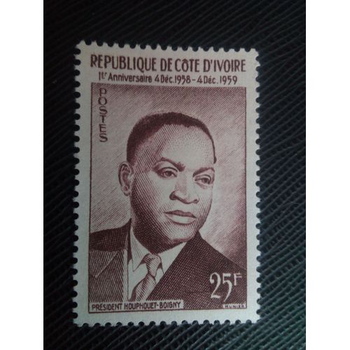 Timbre Cote D'ivoire Yt 180 Président Félix Houphouët-Boigny 1959 ( 40106 )