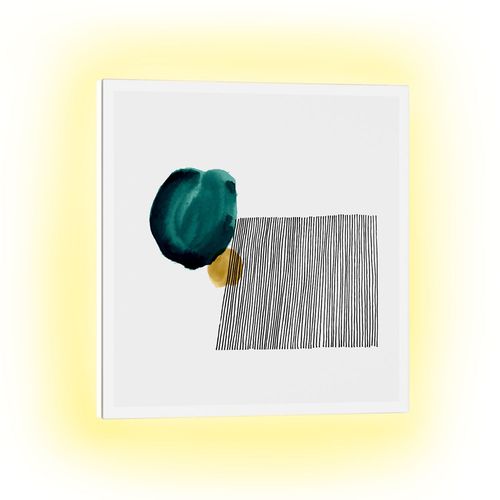 Radiateur infrarouge connecté - Klarstein Mojave - 500W -panneau convecteur 60x 60cm - contrôle par app - blanc/vert