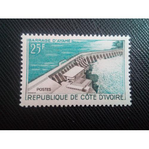 Timbre Cote D'ivoire Yt 200 Barrages Ayame Dam 1961 ( 40106 )