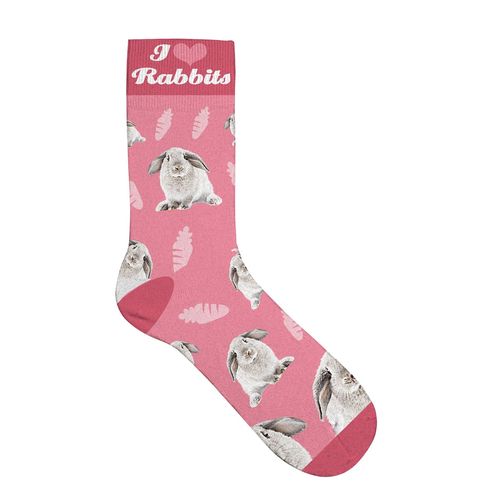 Chaussettes Décorées Sur Le Thème Du Lapin - 37/42