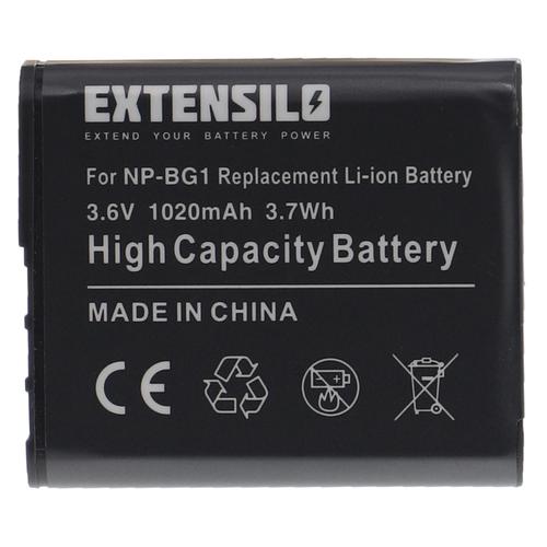 EXTENSILO 1x Batterie compatible avec Sony Cyber-Shot DSC-H5, DSC-H50, DSC-H50/B, DSC-H55 appareil photo, reflex numérique (1020mAh, 3,6V, Li-ion)