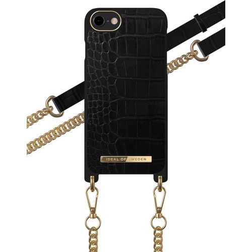 Coque Necklace Bandoulière Apple Iphone 6/7/8/Se/Se22 Jet Black Croco Ideal Of Sweden
